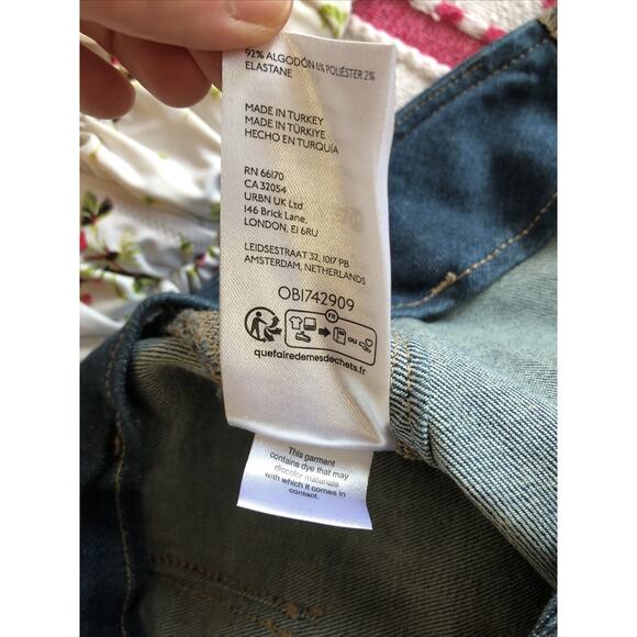 NWT WE THE FREE By Free People Level Up Slit Bootcut Blue Jeans Women's Size 31 - Picture 11 of 11